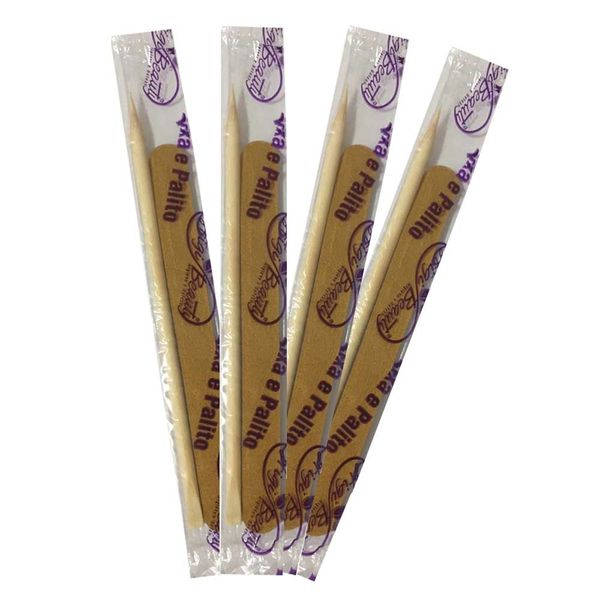Kit Lixa de Unha + Palito de Unha Higibras 50 Unidades