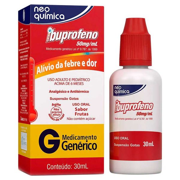 Ibuprofeno 50mg/ml Gotas 30ml Genérico Neo Química
