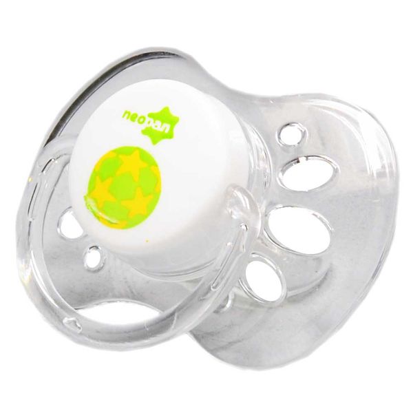 Chupeta Neopan Bico de Silicone Ortodôntica Tamanho 1 Bola Cristal Ref 4255