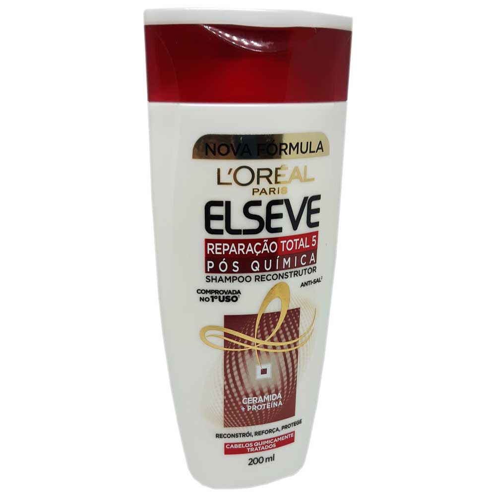 Shampoo Uso Diário Elséve Reparação Total5 Química 200ml Farma 22