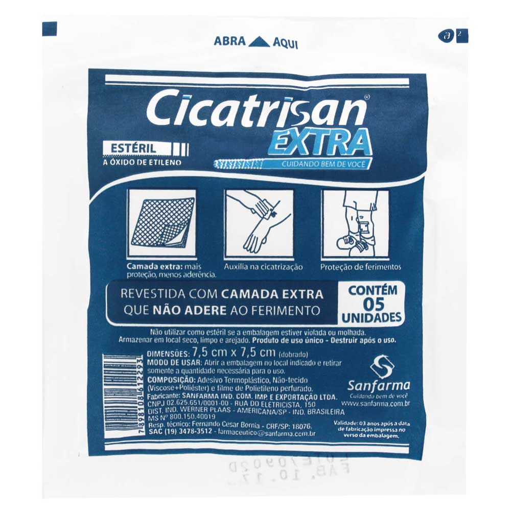 COMPR DE GASE CICATRISAN C/5