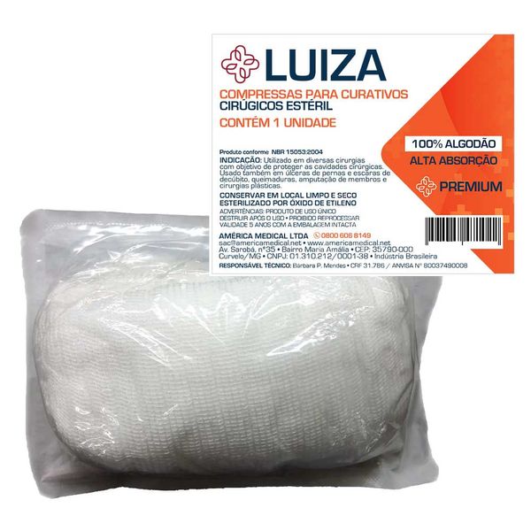 Compressa para Curativo Luiza 15x60cm 1 Unidade