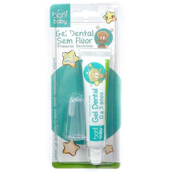 Kit Gel Dental 50g + Massageador de Gengivas Boni Baby