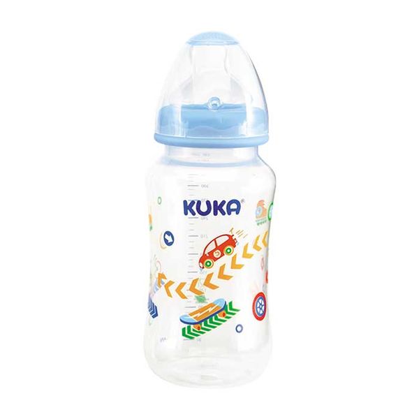 Mamadeira Kuka Big Natural Bico Ortodôntico Tamanho 2 Cor Azul 330ml