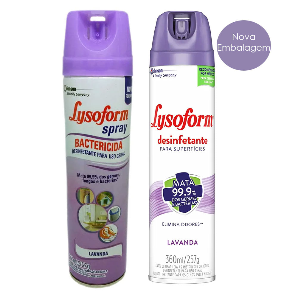 Lysoform Spray Desinfetante Para Uso Geral Lavanda 360ml - Farma 22