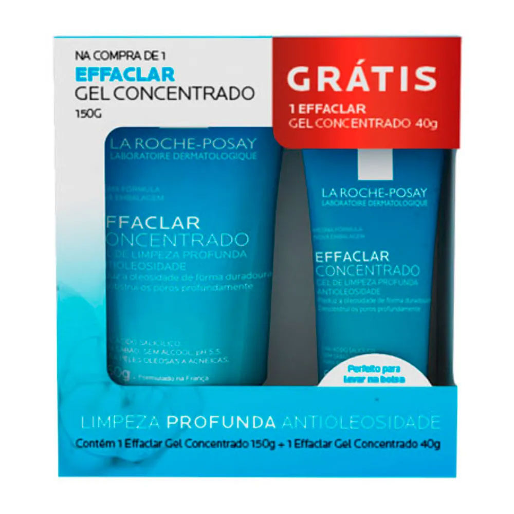 Kit Gel De Limpeza Facial Effaclar Concentrado La Roche Posay 150g Gratis Gel Effaclar 40g 2979