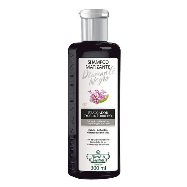 Shampoo Flores e Vegetais Matizante Diamante Negro 300ml
