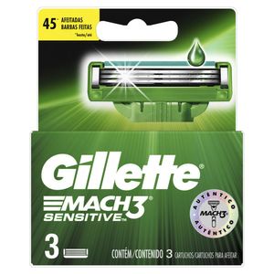 Laminas-Para-Aparelho-De-Barbear-Gillette-Mach3-Sensitive
