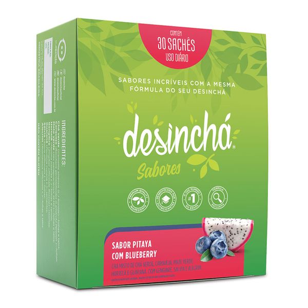 Chá Desinchá Sabores Pitaya com Blueberry 30 Sachês