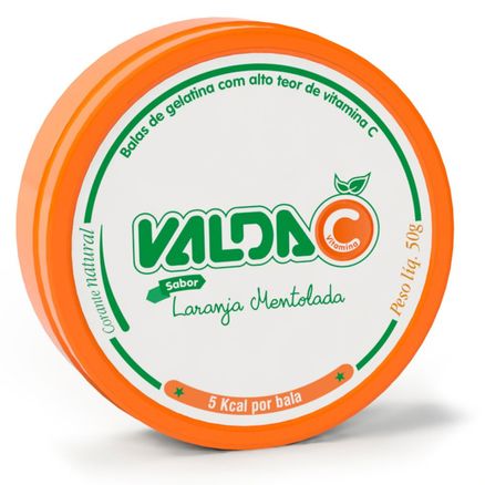Bala Valda C Sabor Laranja Mentolada 50G preço