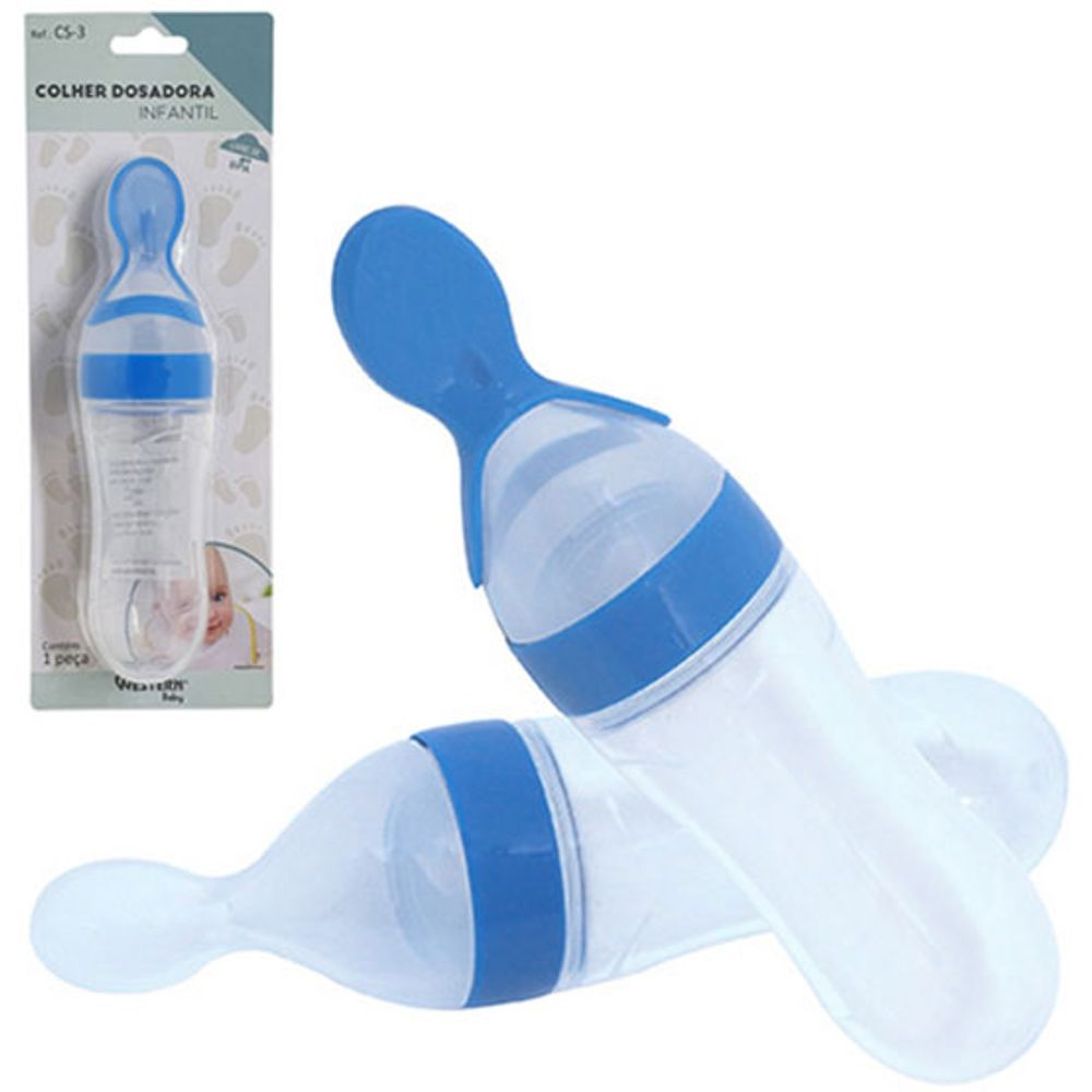 Colher Dosadora Infantil De Silicone Western Baby Azul 1 Unidade Farma 22 Colher Dosadora Infantil De Silicone Western Baby Azul 1 Unidade Farma 22