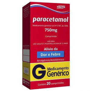 Paracetamol-750mg-20-comprimidos-Generico-Teuto