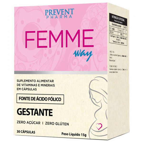 Femme Way Gestante 500mg 30 cápsulas