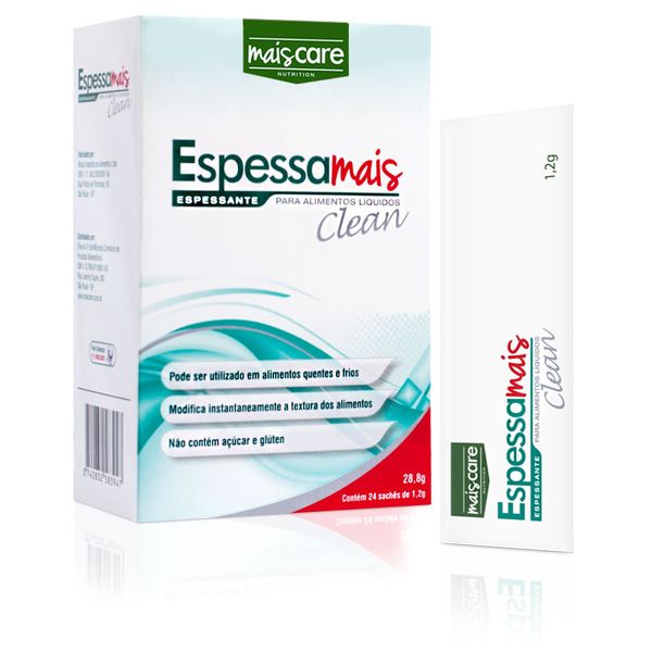 Espessante Espessa Mais Clean Mais Care 24 Sachês de 1,2g