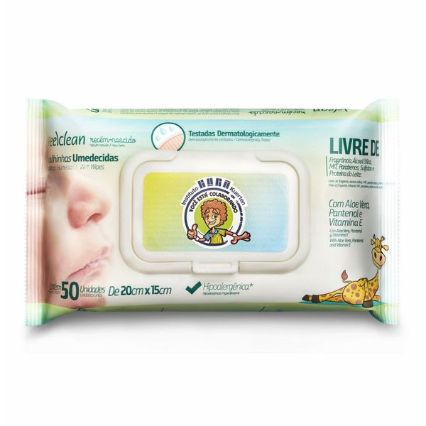 Toalhas Umedecidas Feelclean Recém Nascido 50 Unidades
