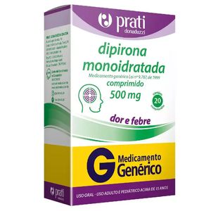 Dipirona-Monoidratada-500mg-20-comprimidos-Generico-Prati-Donaduzzi