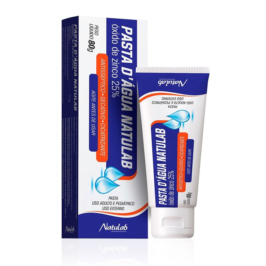 PASTA D´AGUA OXIDO DE ZINCO PDA 80GRS NATULAB