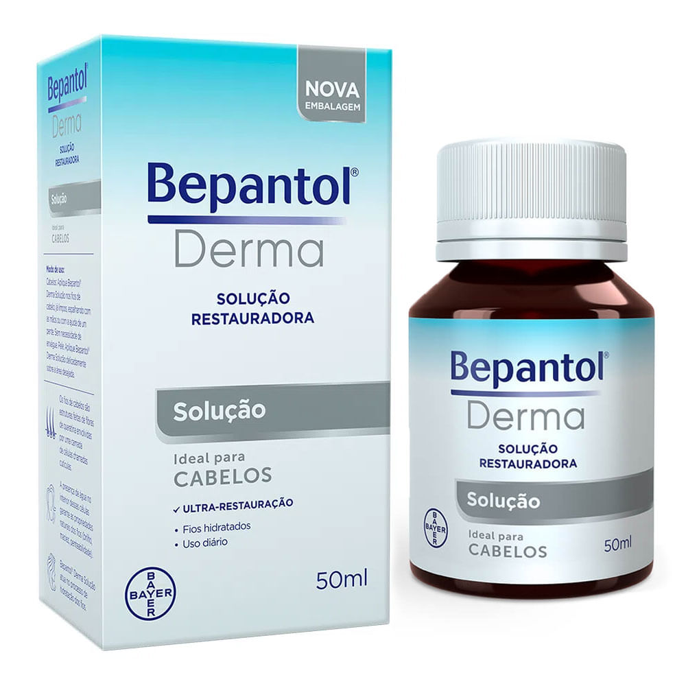 Bepantol Derma Solução Cabelos e Pele Hidratados 50ml - Farma 22