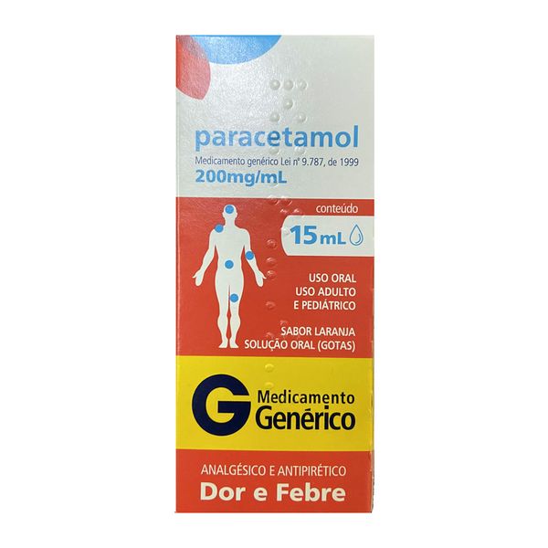 Paracetamol 200mg gotas 15ml Genérico Pharlab
