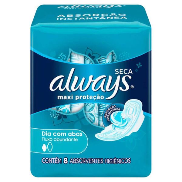 Absorvente com Abas Always c/ 8 Proteção Total