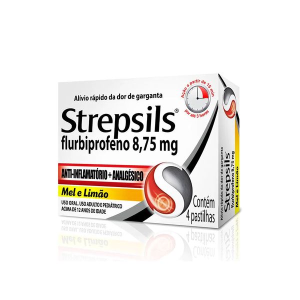 Strepsils Sabor Mel e Limão 4 Pastilhas