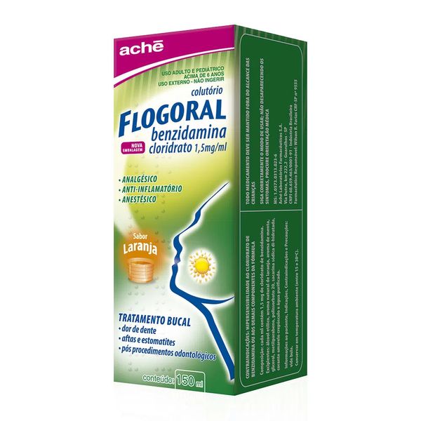 Flogoral Colutório Sabor Laranja 150mL