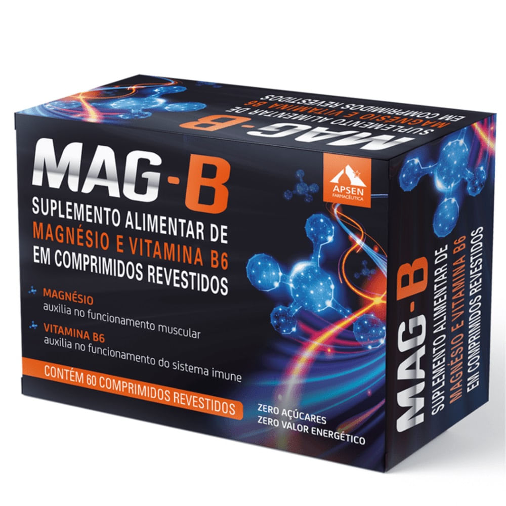 Mag B Magnésio E Vitamina B6 Com 60 Comprimidos Revestidos - Farma 22