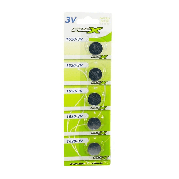Bateria botão Lithium Flex Cr1620 3V
