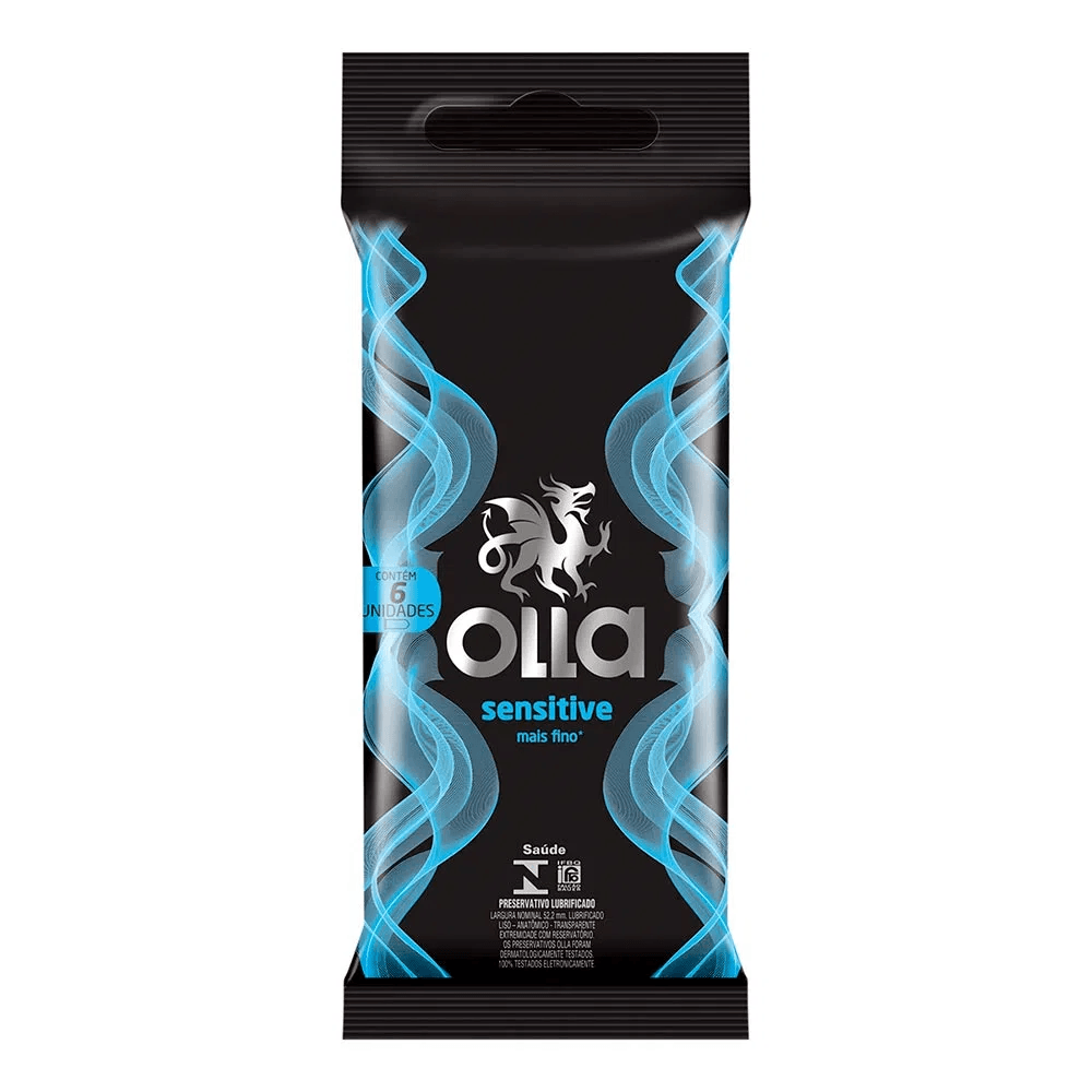 Preservativo Lubrificado Olla Sensitive 6 unidades - Farma 22