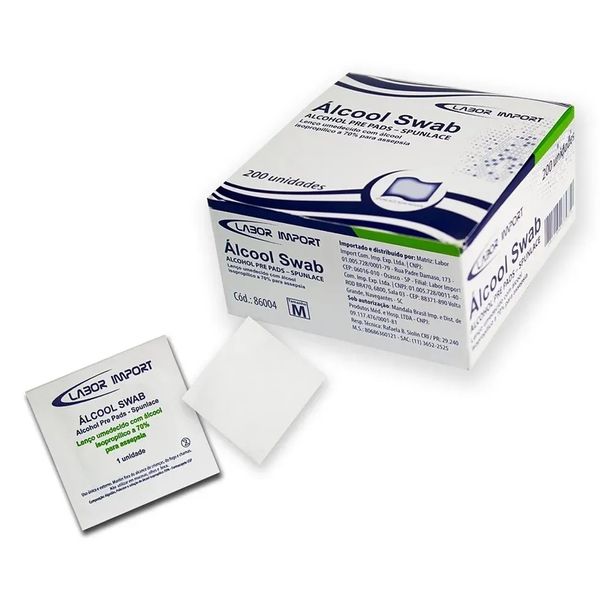 Álcool Swab 70% 200 unidades