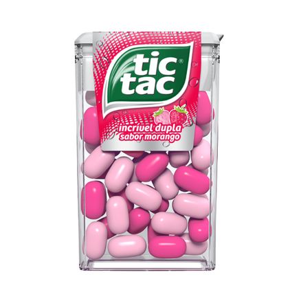 Tic Tac Incrível Dupla Morango 14,5G preço