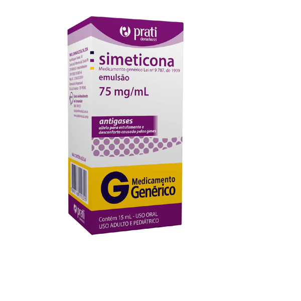 Simeticona 75mg Gotas 15ml Prati Donaduzzi Genérico PRATI DONADUZZI