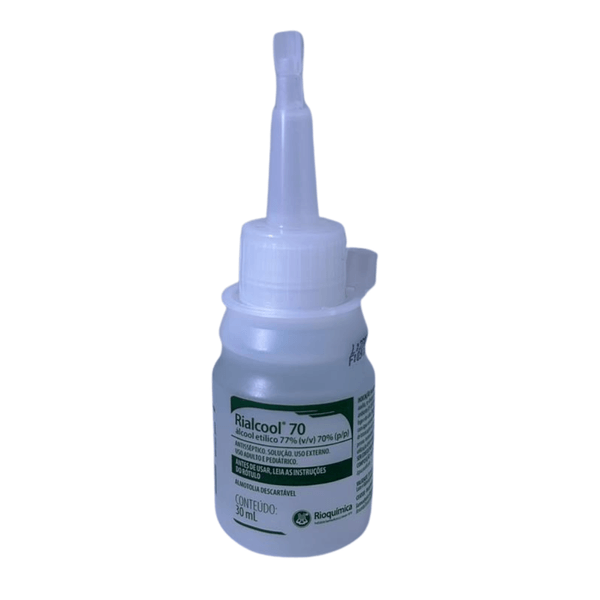 Álcool Etílico 70% antisséptico Rialcool Rioquímica 30ml