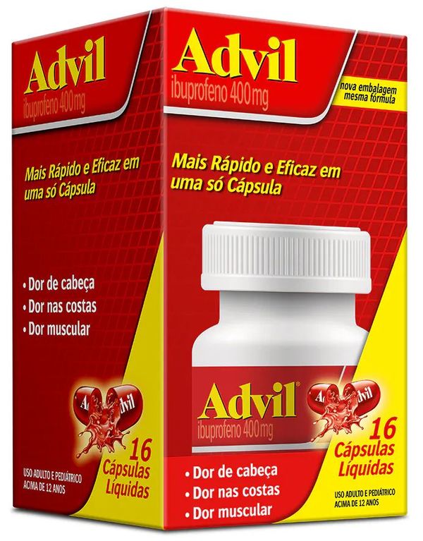 Advil 400mg 16 cápsulas moles