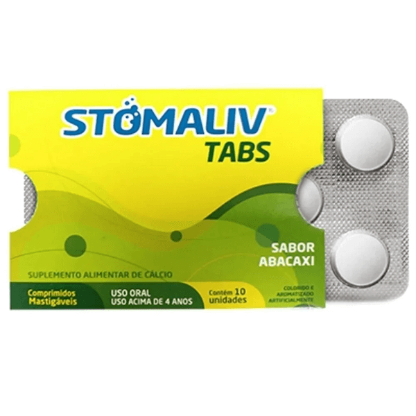 Stomaliv Tabs Sabor Abacaxi 10 Comprimidos Mastigáveis