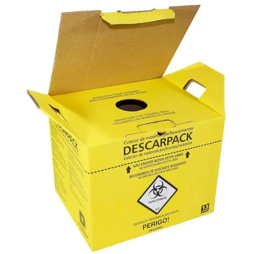 Descartex coletor seringa/agulha Descarbox 13L