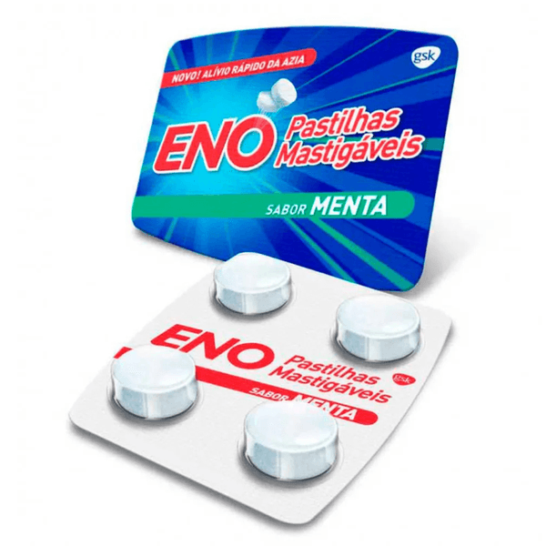 Eno sabor menta 4 pastilhas mastigáveis