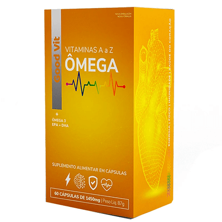 Vitaminas A A Z Ômega Good Vit Suplemento Alimentar 60 Cápsulas preço