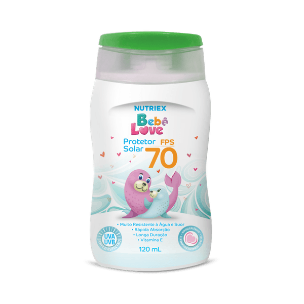 Protetor Solar Bebê Love FPS 70 Nutriex 120ml