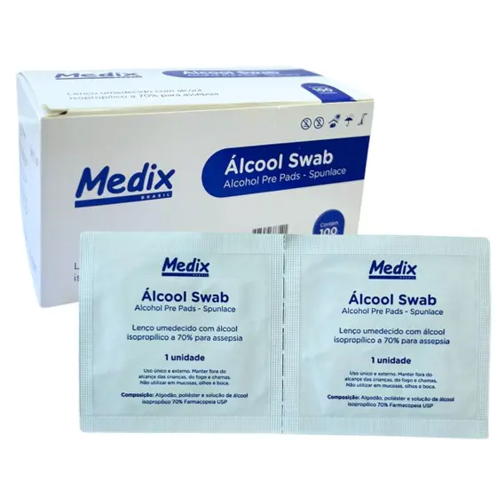 ALCOOL SWAB MEDIX 70% C/100