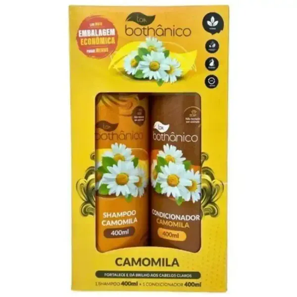 Kit Tok Bothanico Shampoo e Condicionador 400ml Camomila